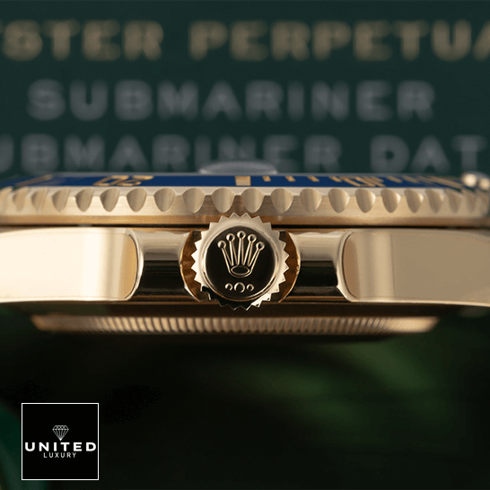 Rolex Submariner Gold 116618LB Inspired Crown / Push Button