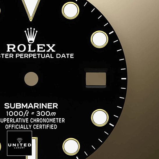 Rolex Submariner Date 16803 Black Dial Inspired close dial view