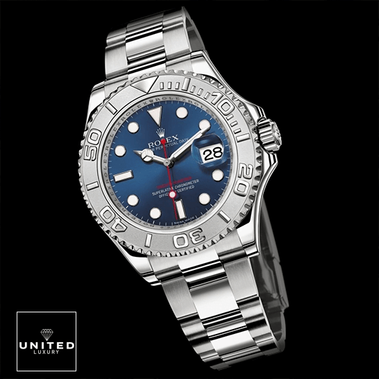Rolex Yacht Master 116622 Blue Dial Inspired black background