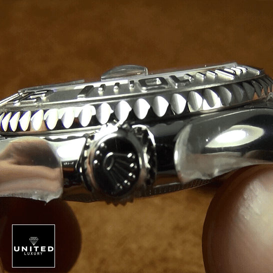 Rolex Yacht Master Platinum Steel Inspired crown / push button