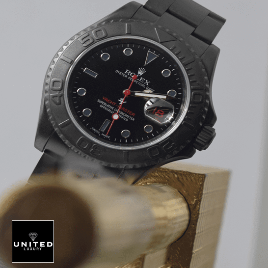 Rolex Triple Red Titan Black 11662 Inspired crown push button