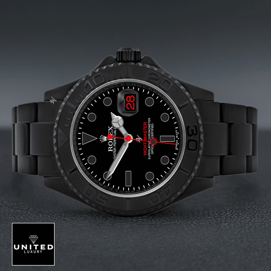 Rolex Yacht Master Triple Red Titan Black 11662 Inspired on the black table