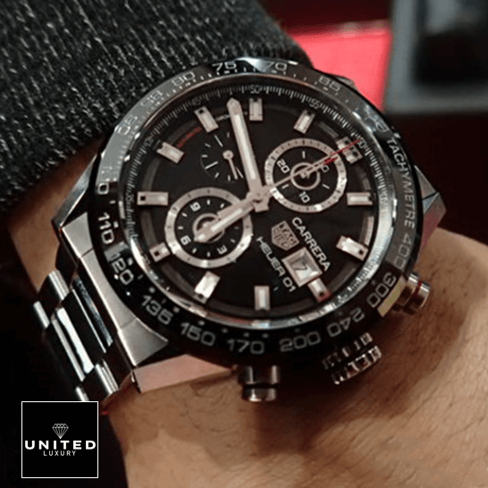 Tag Heuer Black Dial cAR201Z.BA0714 Inspired on the man wrist