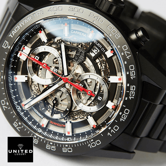 Tag Heuer Carrera 01 Black Inspired white background