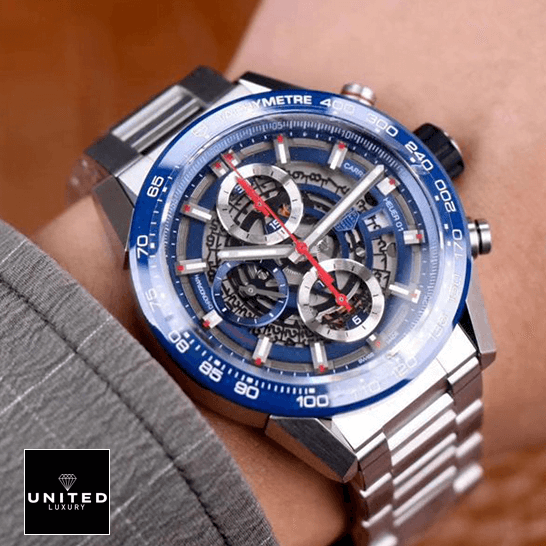 Tag Heuer cAR201T.BA0766 Carrera Automatic Blue Bezel Inspired on the wrist