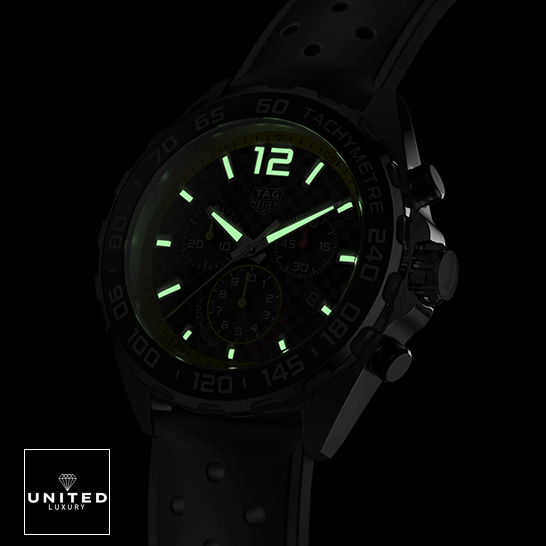 Tag Heuer Carrera Formula 1 Automatic Inspired dial phosphor
