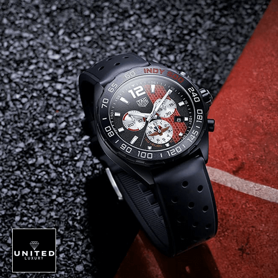 Tag Heuer Formula 1 İndy Red Black Dial Rubber Black Bracelet Inspired