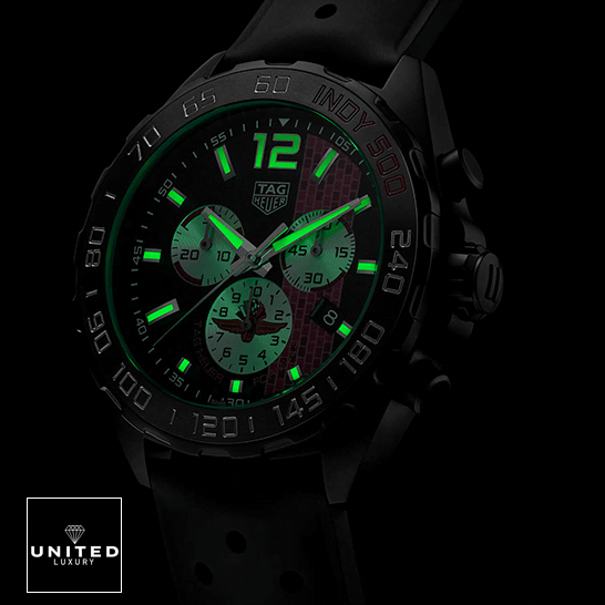 Tag Heuer Formula 1 500 Limited Edition Inspired dial phosphor